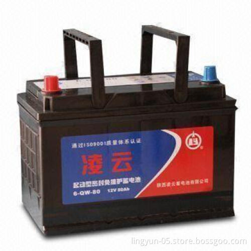 Sealed Lead-acid Storage Battery with 80Ah Capacity and 12V Rated Voltage